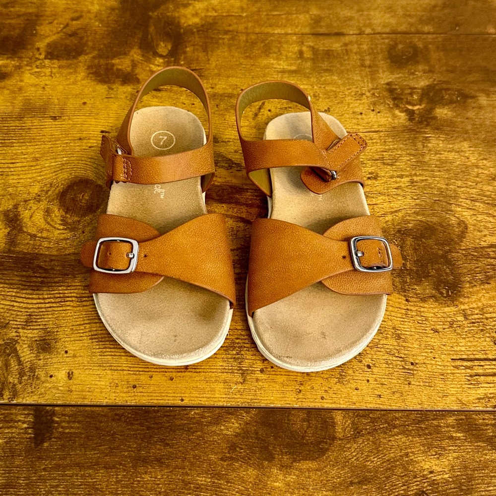 Cat & Jack brown sandals size 7 toddler